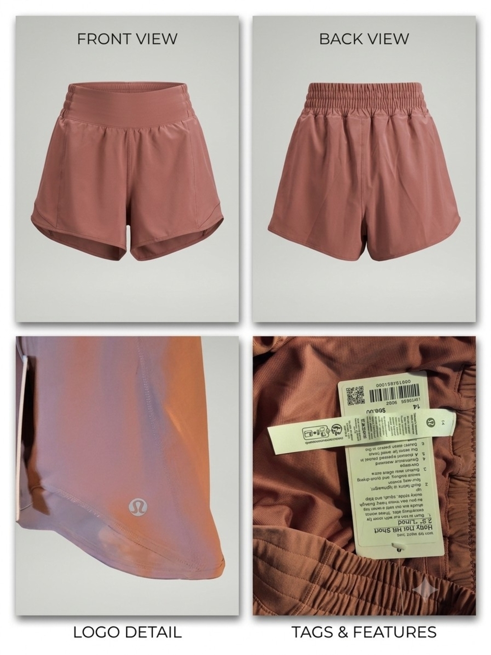 lululemon athletica Women's High-Rise Tempo Shorts — Rosewood